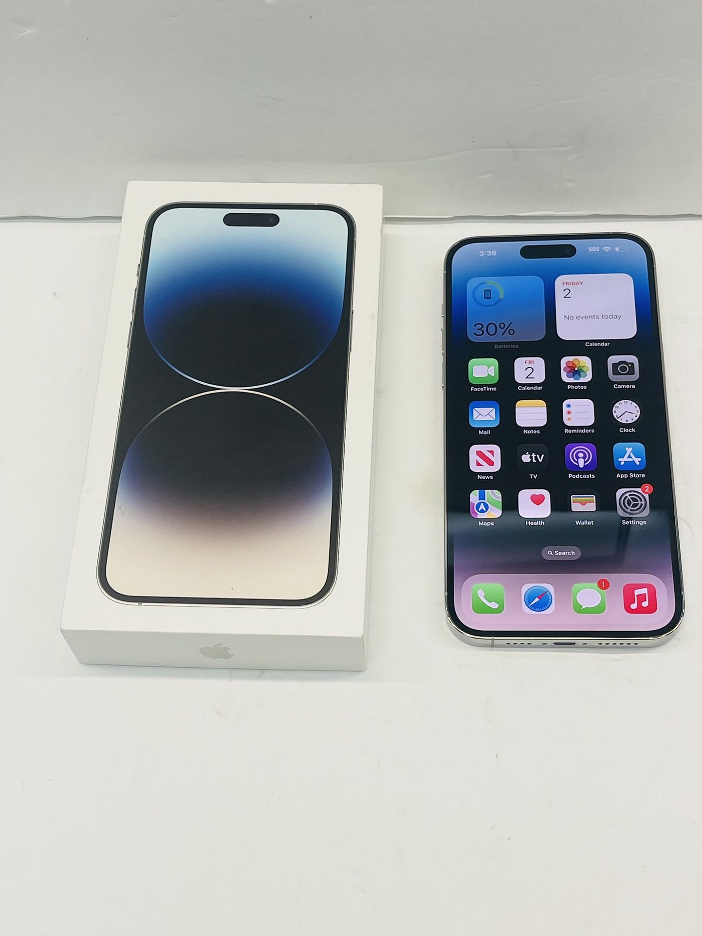 Apple iPhone 14 Pro Max 512gb Silver- Att Financed NEW- Open Box!