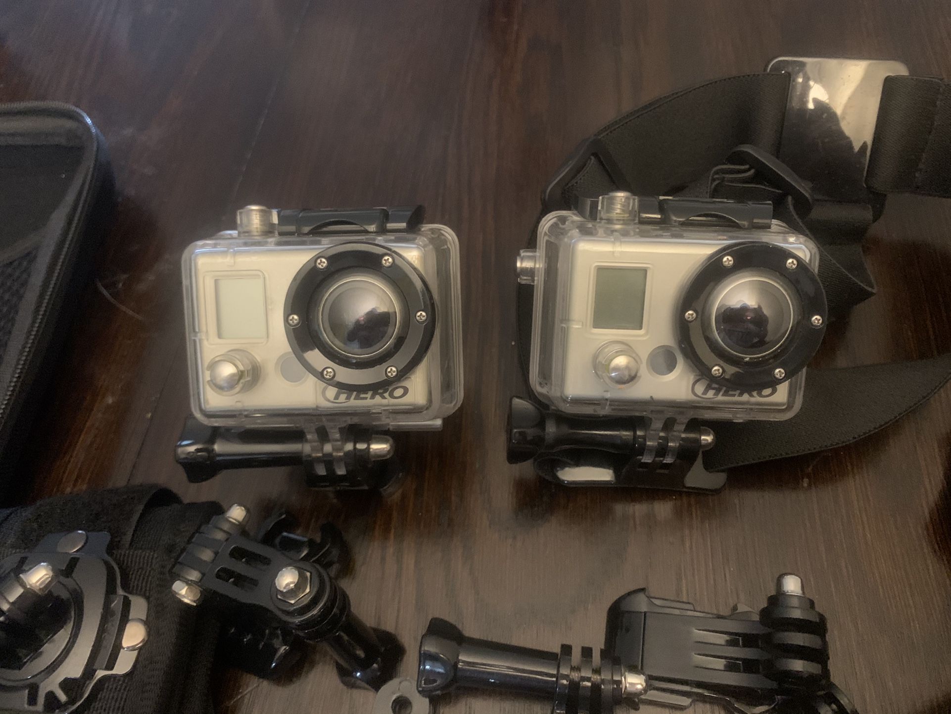 2 Go pro hero 1 Action cameras With A Ton Of Accessories