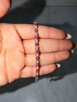 Evil eye tennis bracelet
