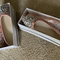 Pink. Shoes.  Flats.