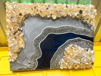 Geode Resin Art with Crystals