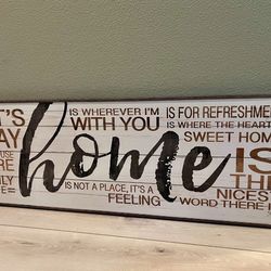 Home Inspirational Wood Print