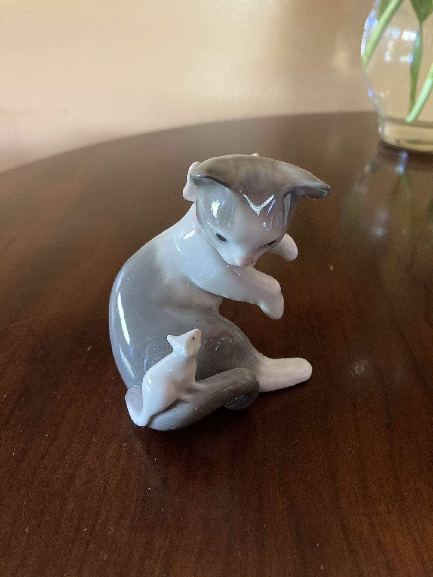 Lladro Cat and Mouse Figurine