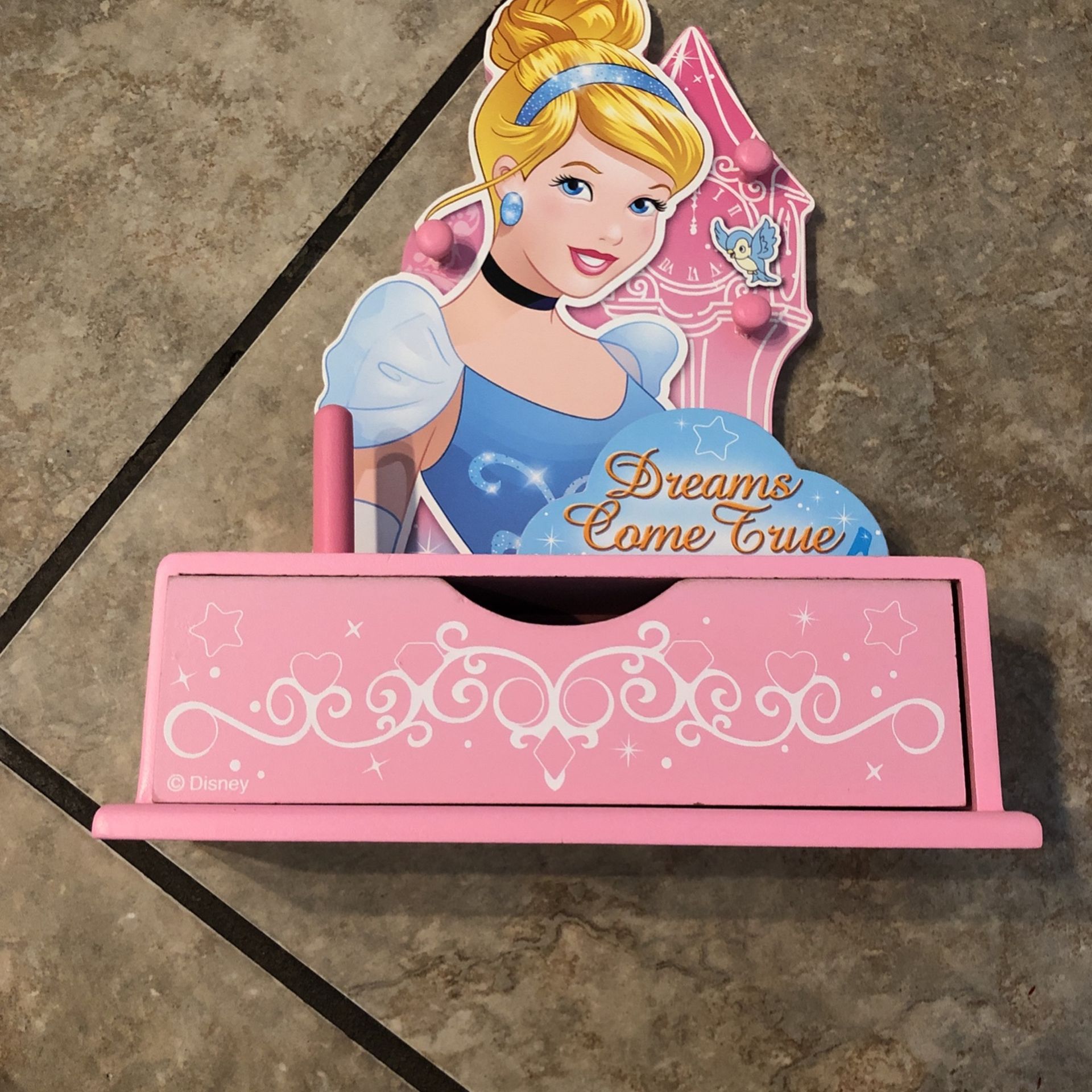 Wooden Cinderella Jewelry Box