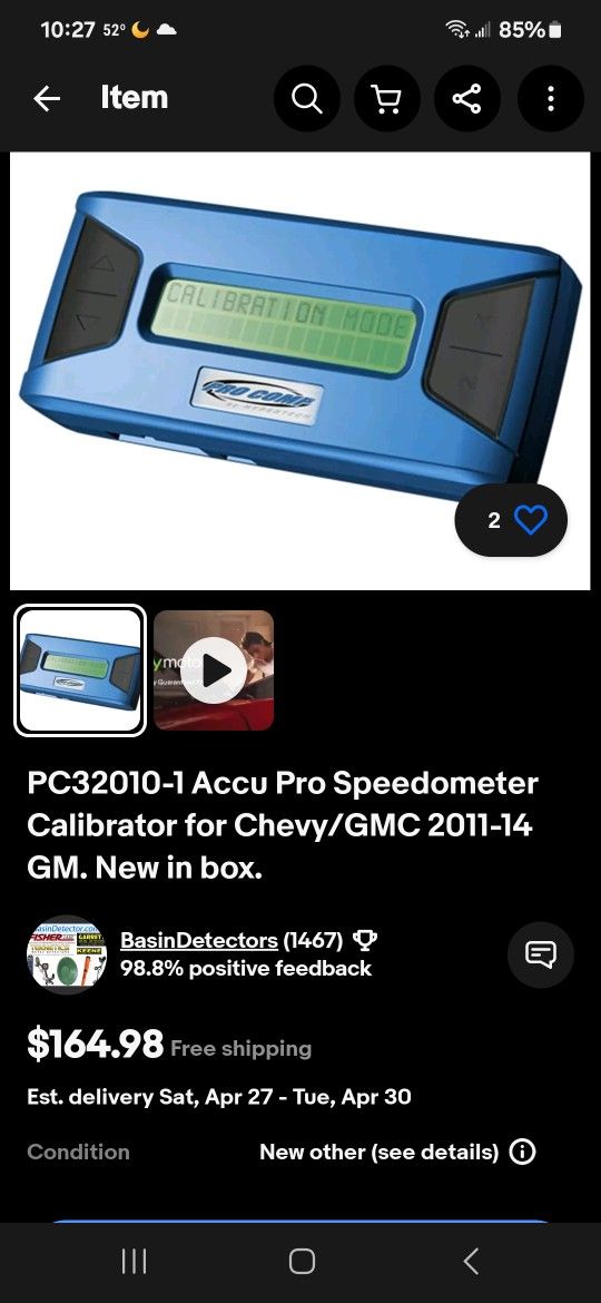 PRO COMP TIRE SIZE CALIBRATOR CHEVY/GM