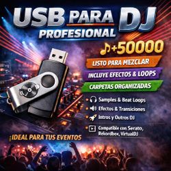 USB PARA DJ +50,000 Canciones Organizadas 🎵 Listo Para Mezclar