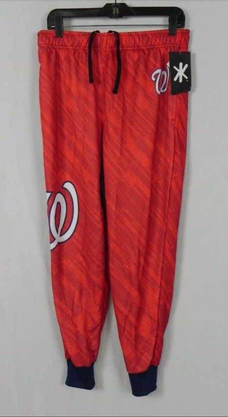New Washington Nationals Pants Large Mats Size L MLB Men's West Coast Side Cali California Joggers NWT
