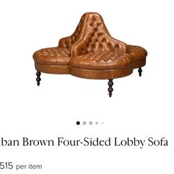 Cuban Brown four sided lobby sofa