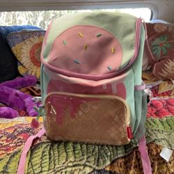 Girls ice cream sundae, backpack, pink mint color new
