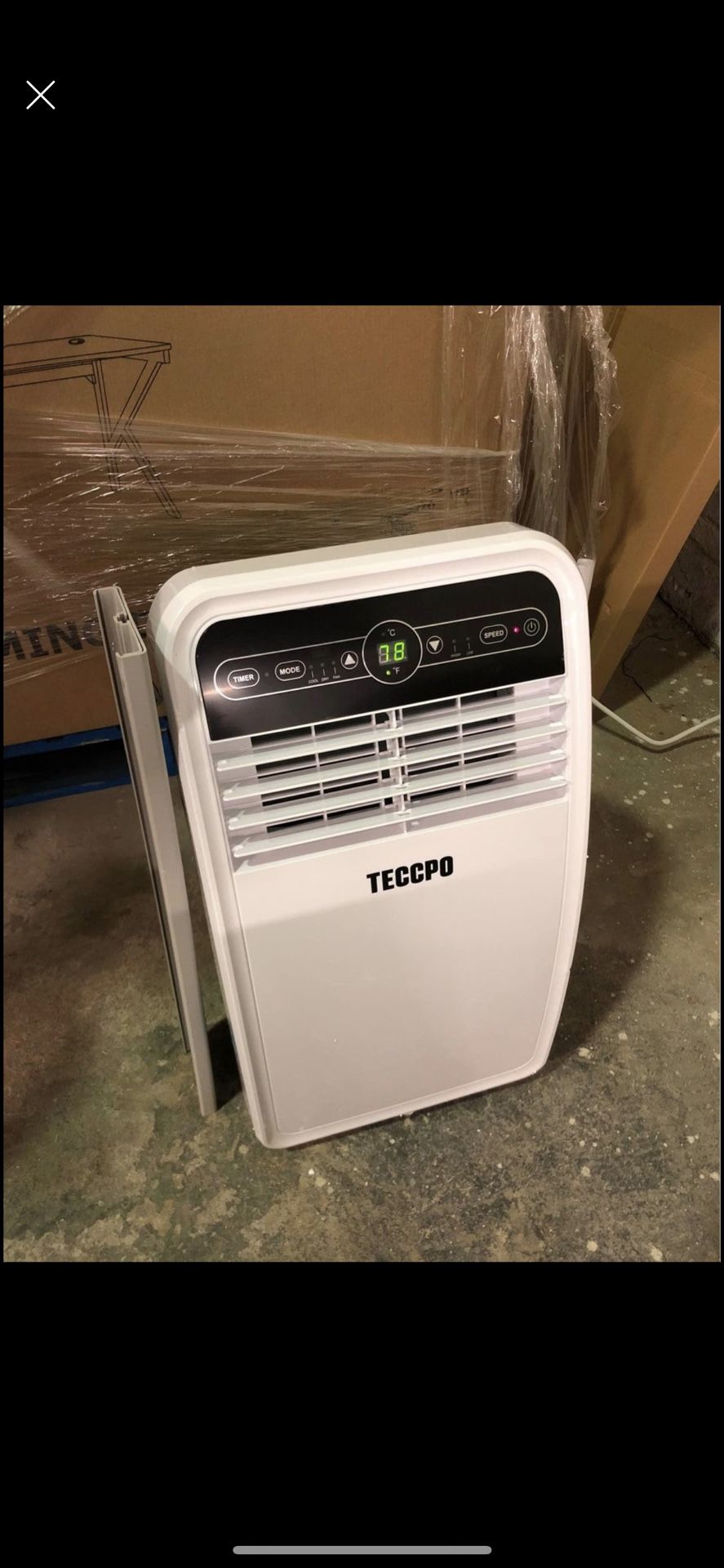 TECCPO Portable Air Conditioner TAK04C, 8000 BTU Portable AC for Rooms up to 200 Sq.Ft, 3-in-1 with Remote Control