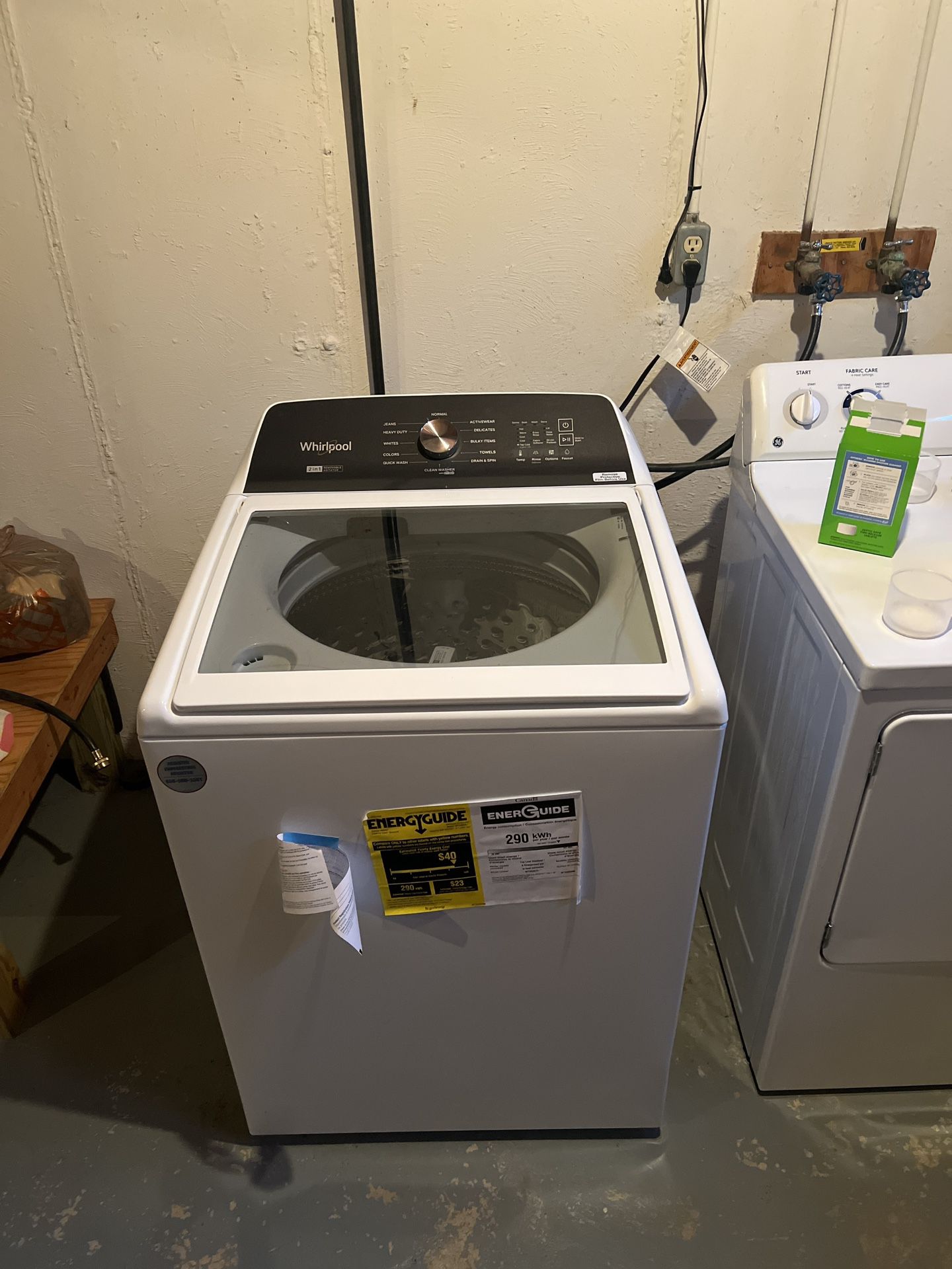 Whirlpool Washer and GE Dryer Set