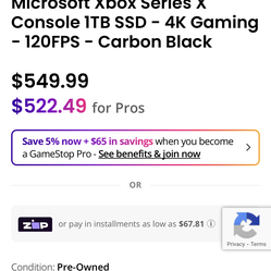 xbox series s 1tb used