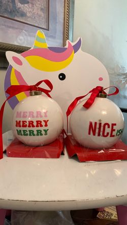 Christmas ornaments ceramics 2.00 each pick the one you want