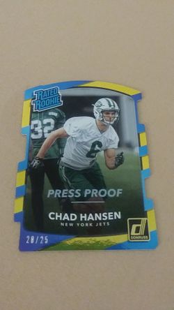 Chad Hansen 20/25 relic card.