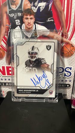 Mike Washington Jr. Topps RC Auto Card Raiders