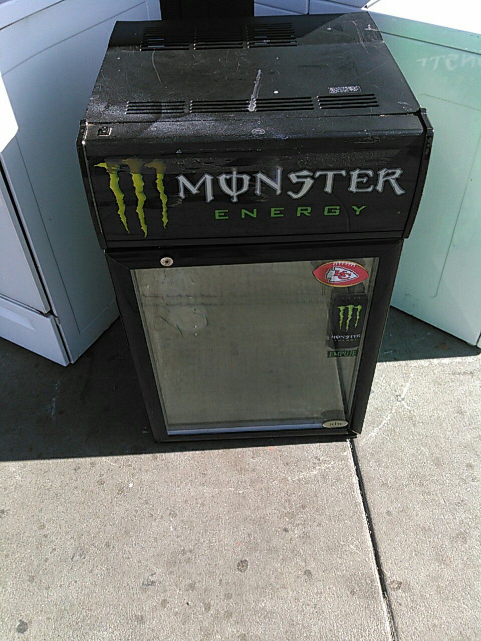 Monster energy mini fridge delivered & installed with a "30" day warranty