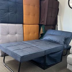 4-in-1 Multi-Functional Convertible Chair Bed, Folding Sofa Bed Ottoman Futon Couch with Adjustable Backrest Recliner lounger for Living Room