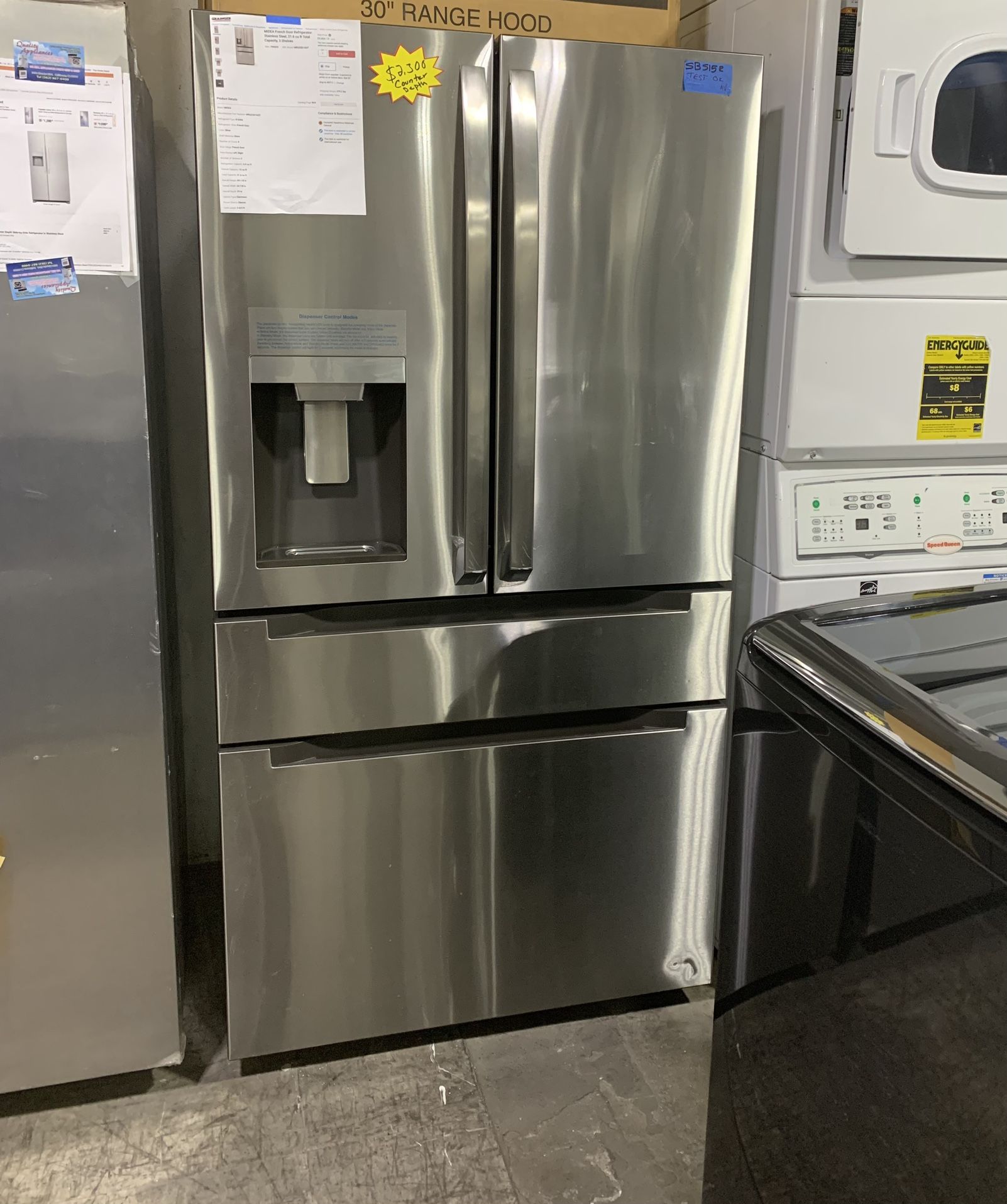 Refrigerator Counter Depth Stainless Steel- Hot Deal!