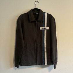 Lost Enterprise Clothing Men's Gray Zip-Up Goodtime Skateboard Jacket Size L