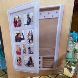 Wall Hanging Jewelry Box With Front PhoPanel $45