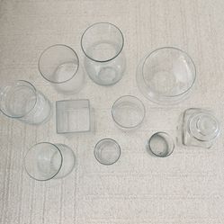 10 Assorted Glass Vases