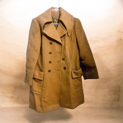 Vintage 60’s Camel Wool Blend Coat Size Small
