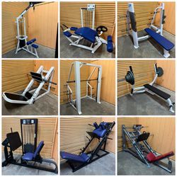 Tons of Commercial Gym Equipment- Squat Rack, Functional Trainer, Weight Bench, Leg Press, Dumbbell Cybex, Nautilus, Hammer Strength Etc