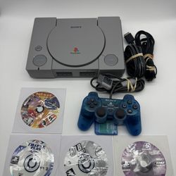 PlayStation 1 (PS1) Console SCPH-7501 Bundle w/ Controller & Games Tested Works 