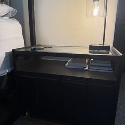 2 Black Bedside Tables 