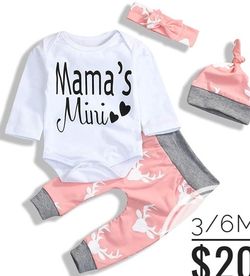 "Mama's Mini" 🦌 4pc Baby Set