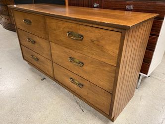 LANE Vintage Walnut Finish 6-Drawer Low Dresser