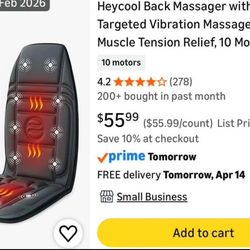 Chair massage cushion with heat.