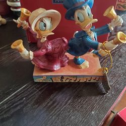 Jim Shore Disney Chiming In Victorian Donald and Daisy Duck Figurine