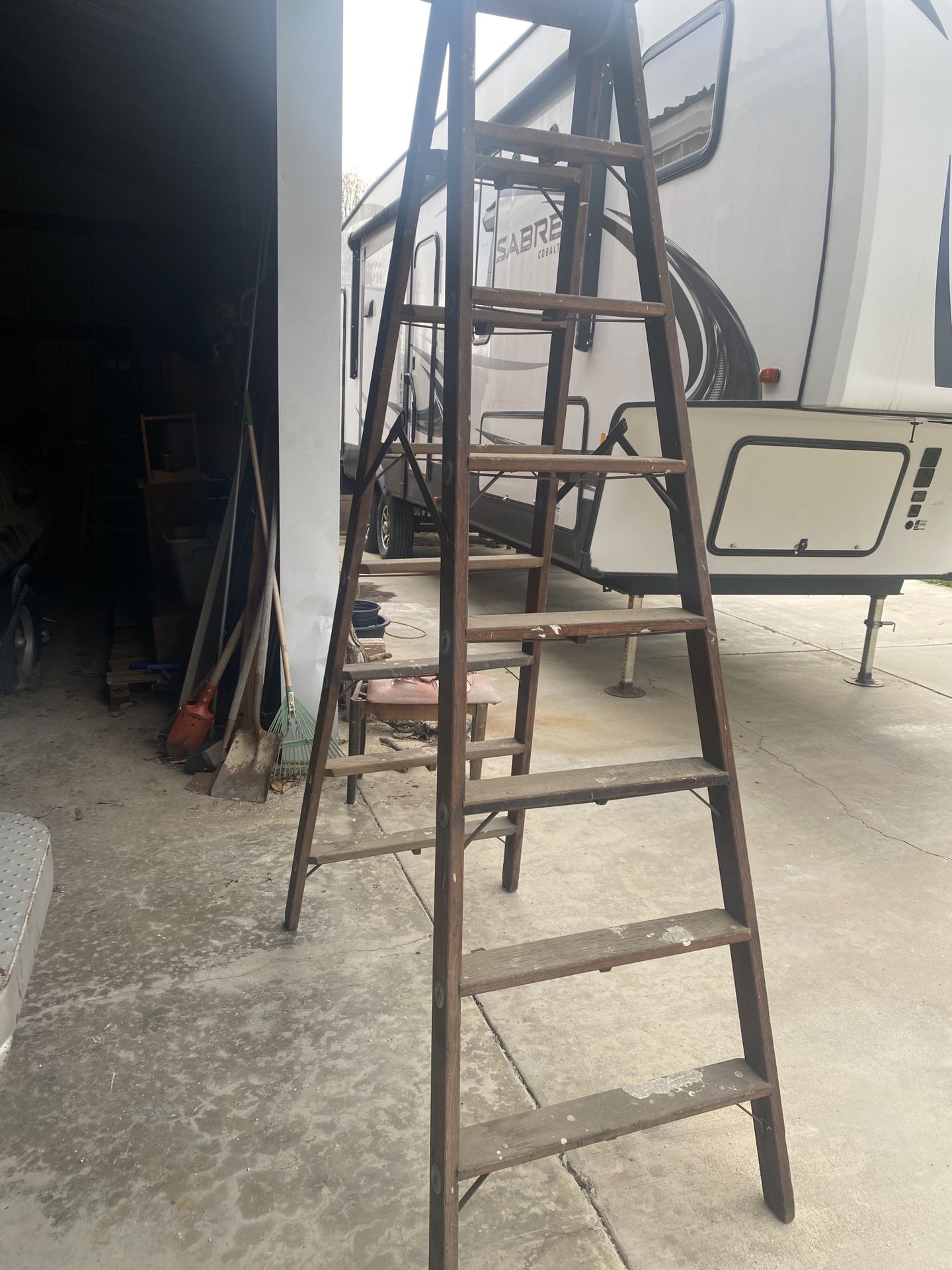 12 Foot Wooden Step Ladder