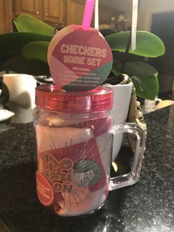 Tri-Coastal Design mason jar with checkers