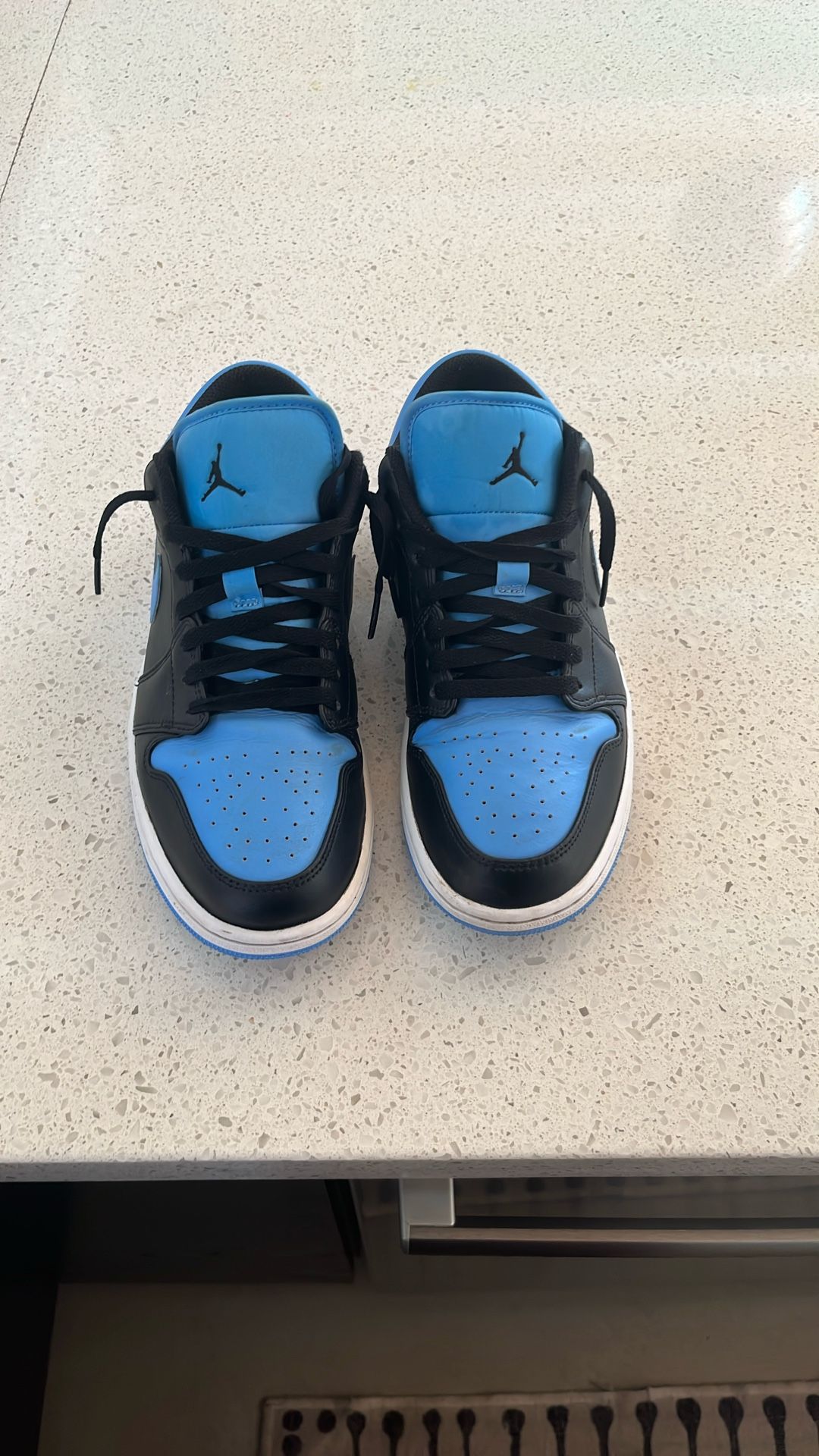 Blue And Black Jordan 1 Lows Size 9.5