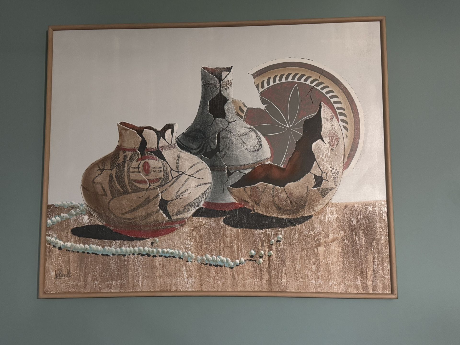 oil painting - broken pottery