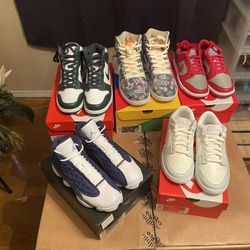 Dunks And Pair Of Flint 13s