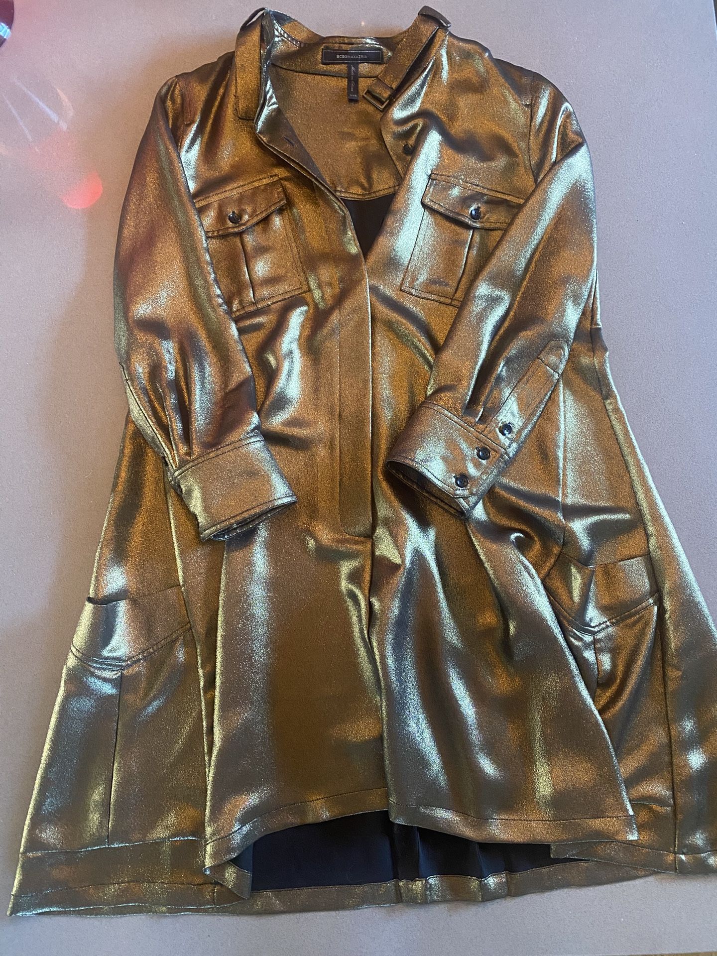 BCBGMAXAZRIA EMILEE GOLD DRESS