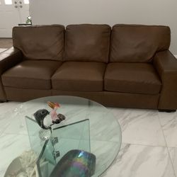 Leather World Brown Sofa 
