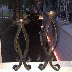 Heavy Metal Candle Holders ( See Description )