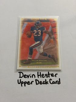 Devin Hester Chicago Bears Hall of Fame KR Upper Deck Card.