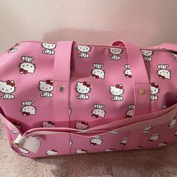 Hello Kitty Pink Duffel Bag Traveling Luggage