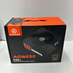 ARESGAME AGW650 80+ Bronze 650W Semi-Modular Power Supply Used, Excellent Condition 