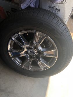New 18in chrome ford wheels and tires