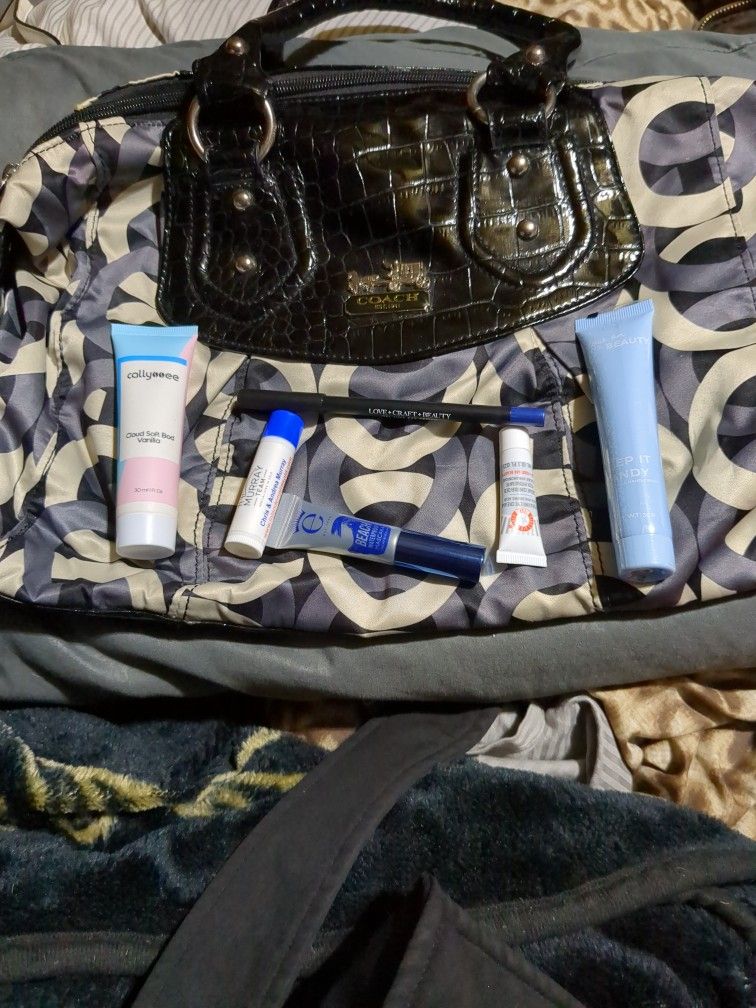 Coach Bag With Makeup