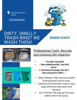 Trash bin wash