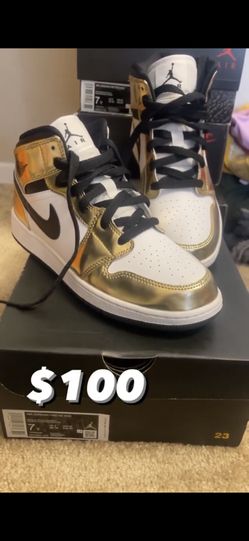 gold & metallic mid 1s