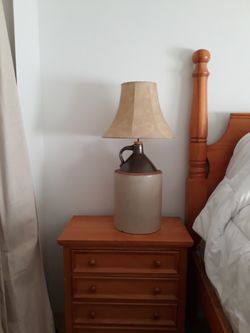 Antique Vintage Stoneware Jug Lamps 
