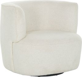 HD Buttercup Mia Bouclé Swivel Chair – Ivory